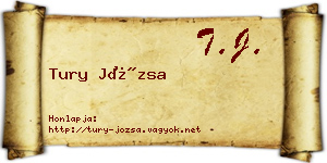 Tury Józsa névjegykártya